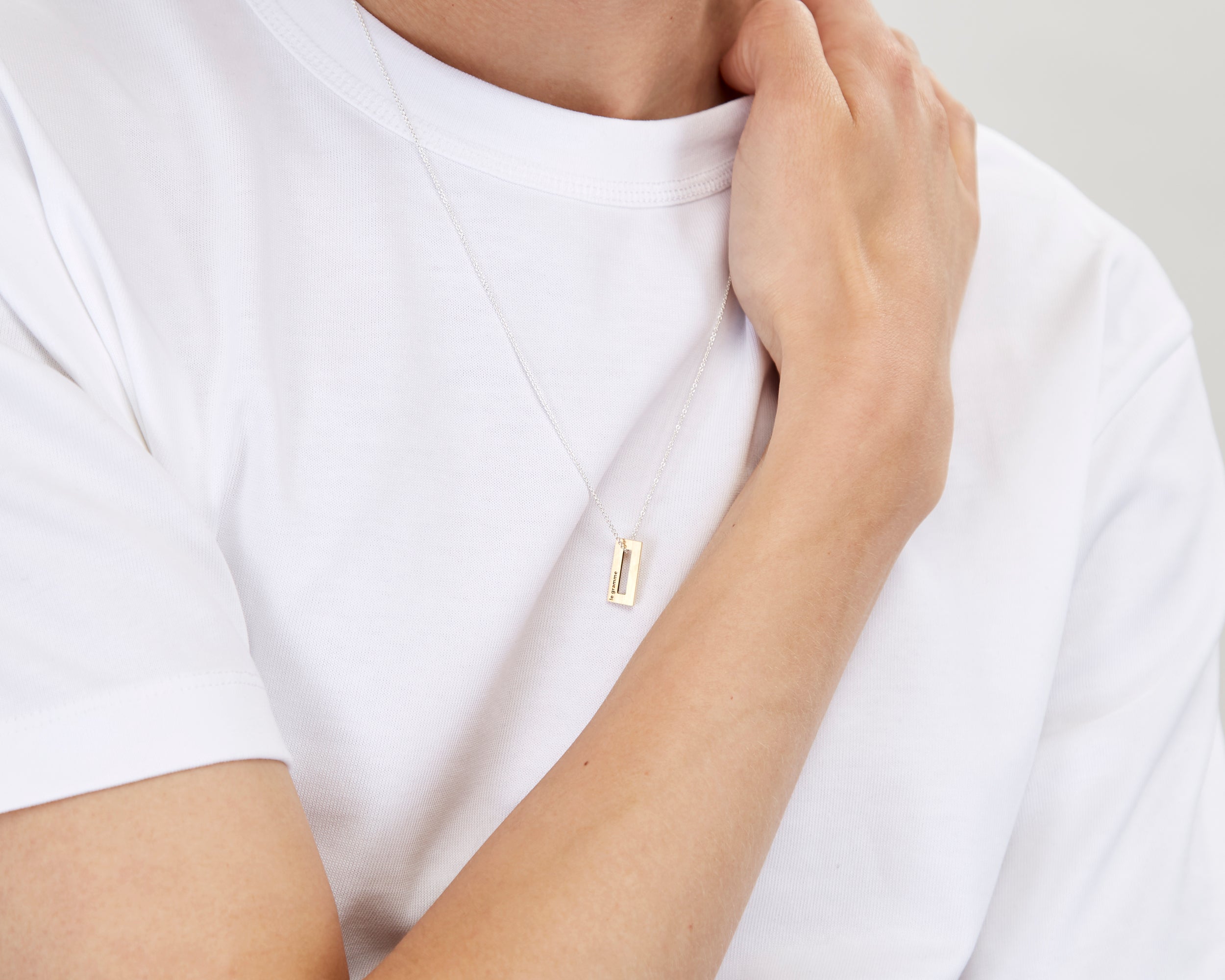 rectangle necklace 1.5g