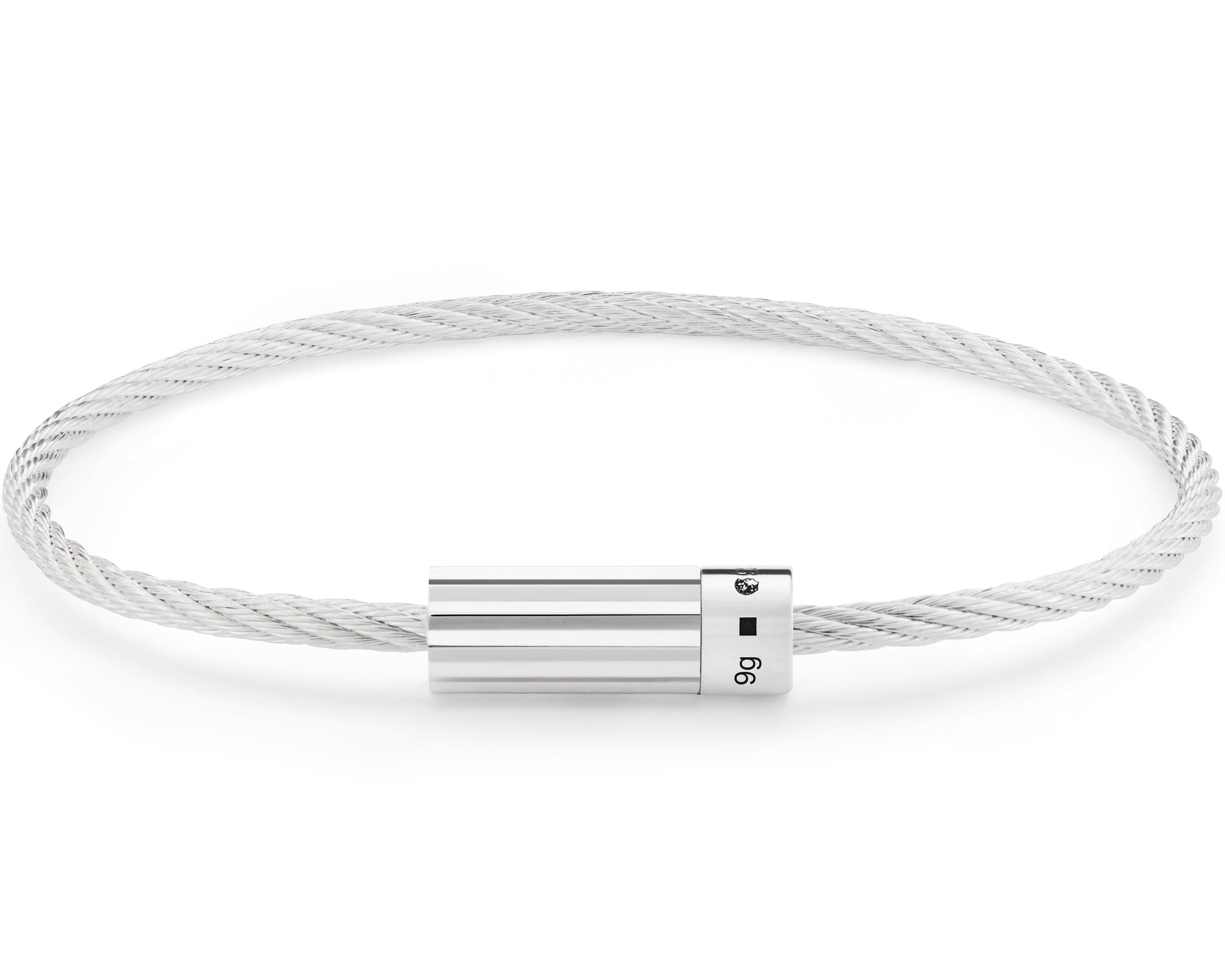 horizontal guilloche cable bracelet 9g