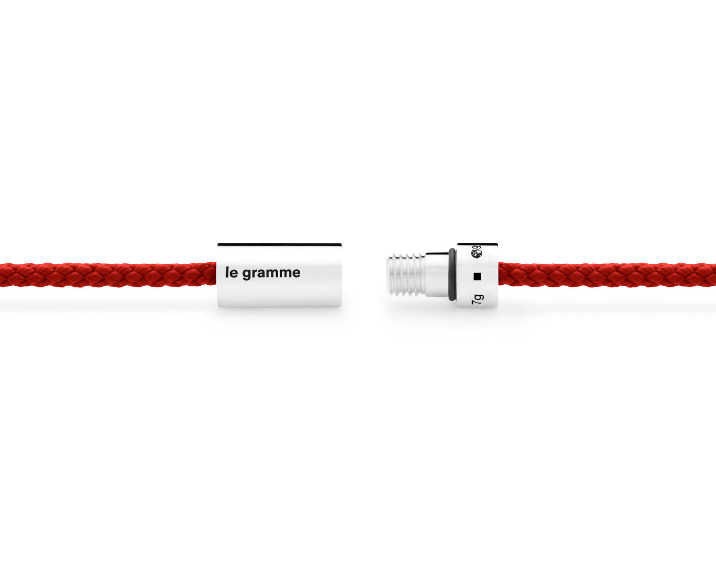 bracelet câble nato rouge le 7g