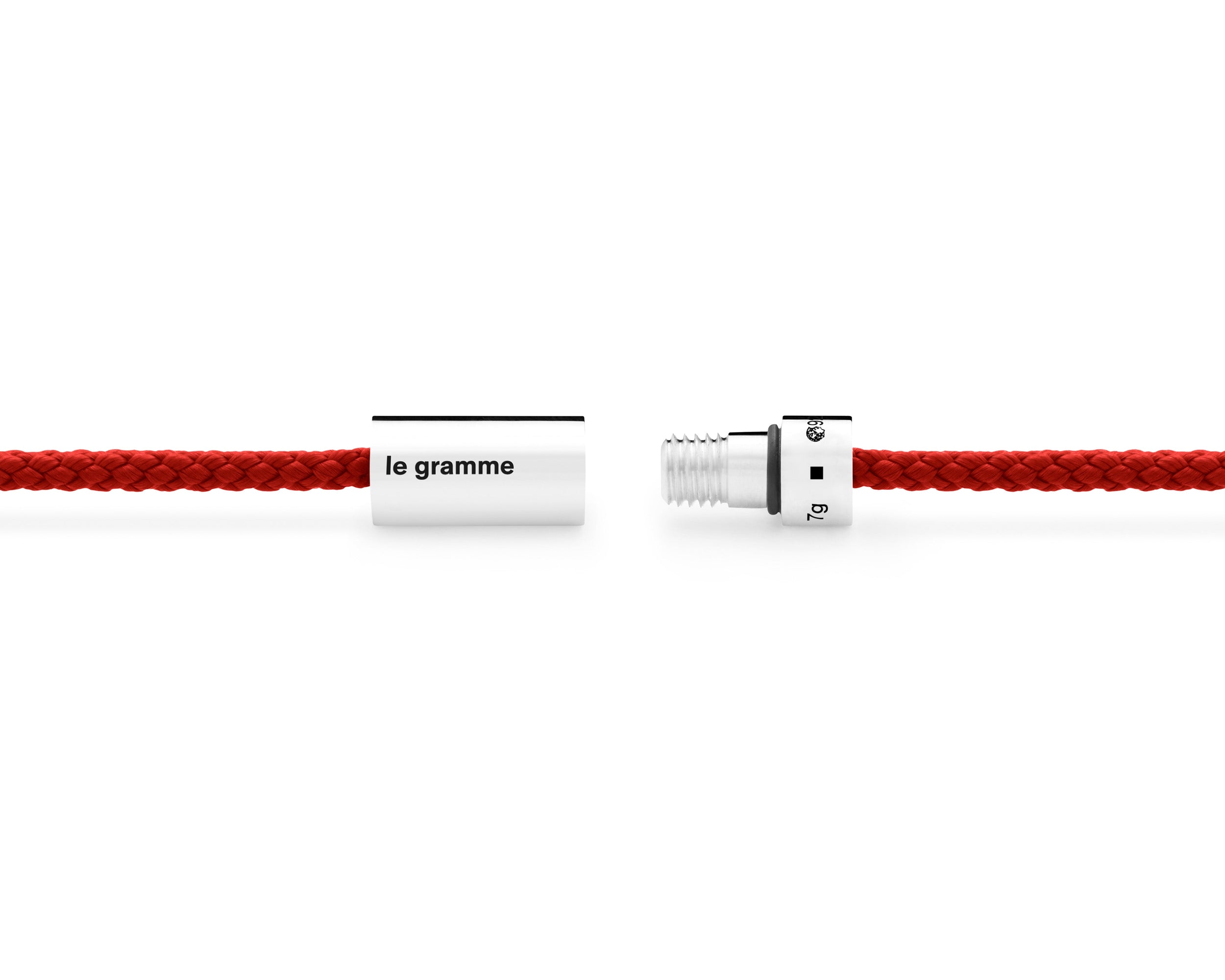 bracelet câble nato rouge le 7g