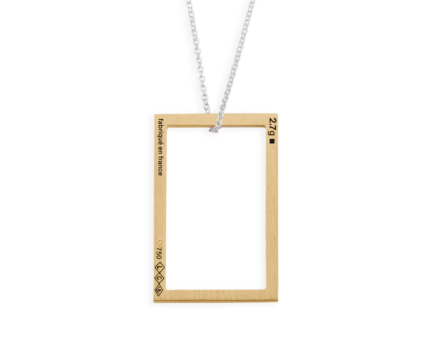 collier rectangle le 2,7g