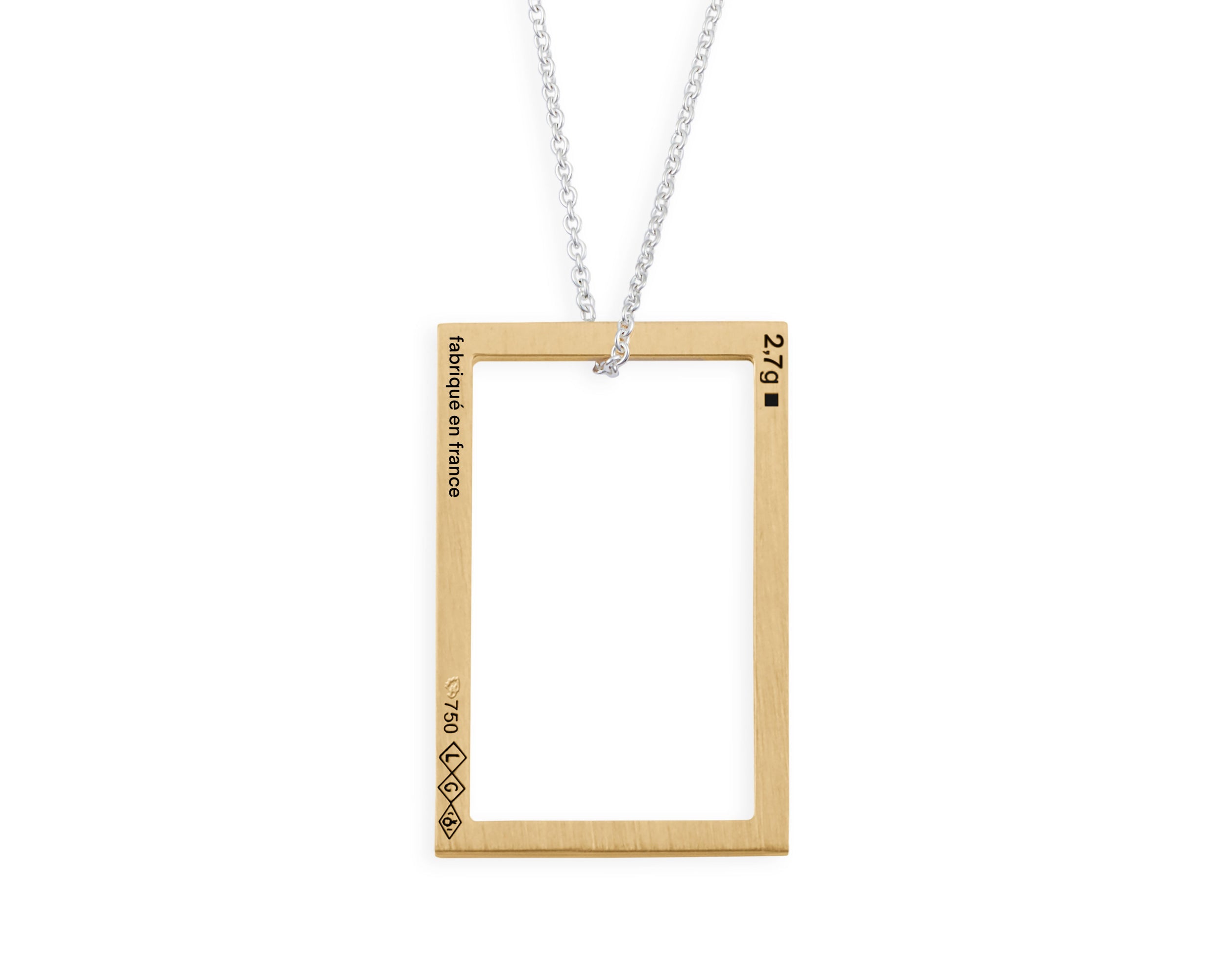 collier rectangle le 2,7g