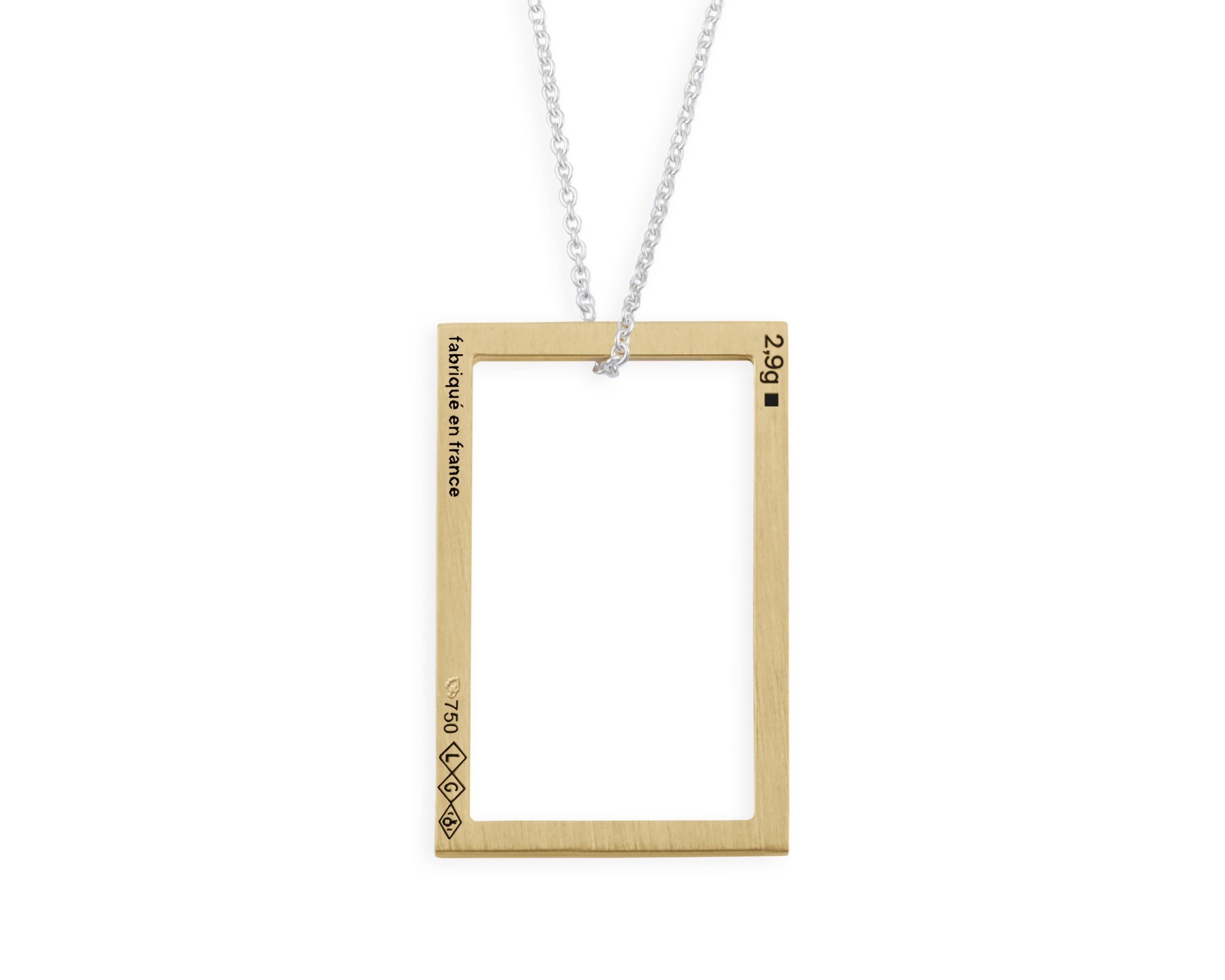 collier rectangle le 2,7g