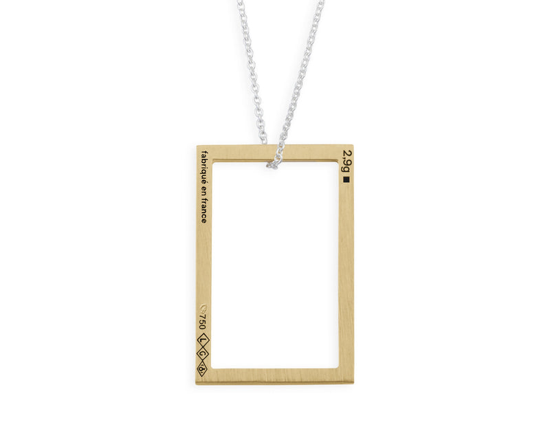 collier rectangle le 2,7g