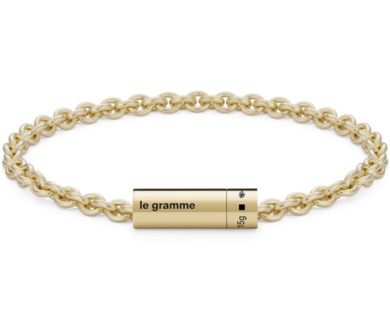 bracelet câble sur chaîne le 15g