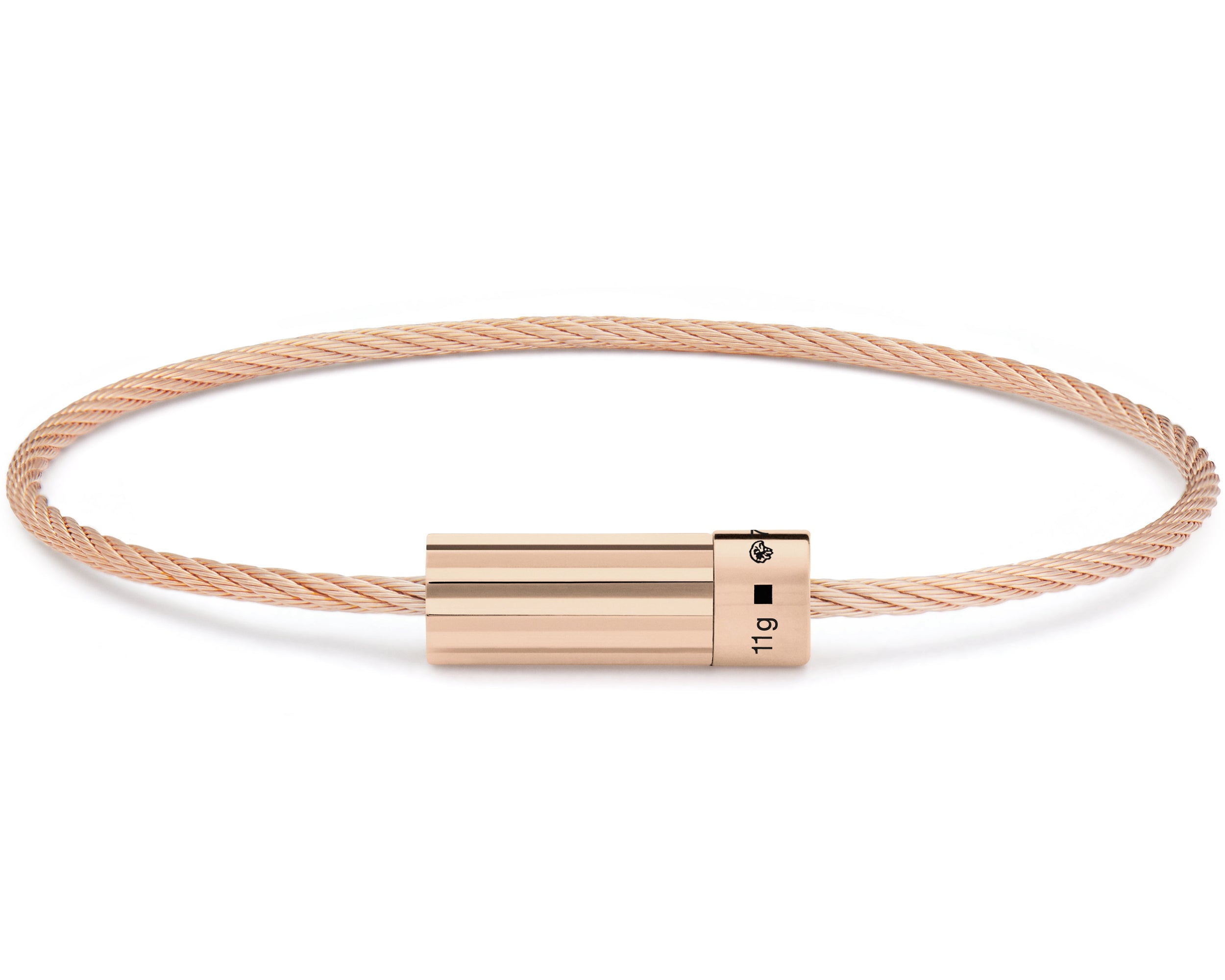bracelet câble guilloché horizontal le 11g