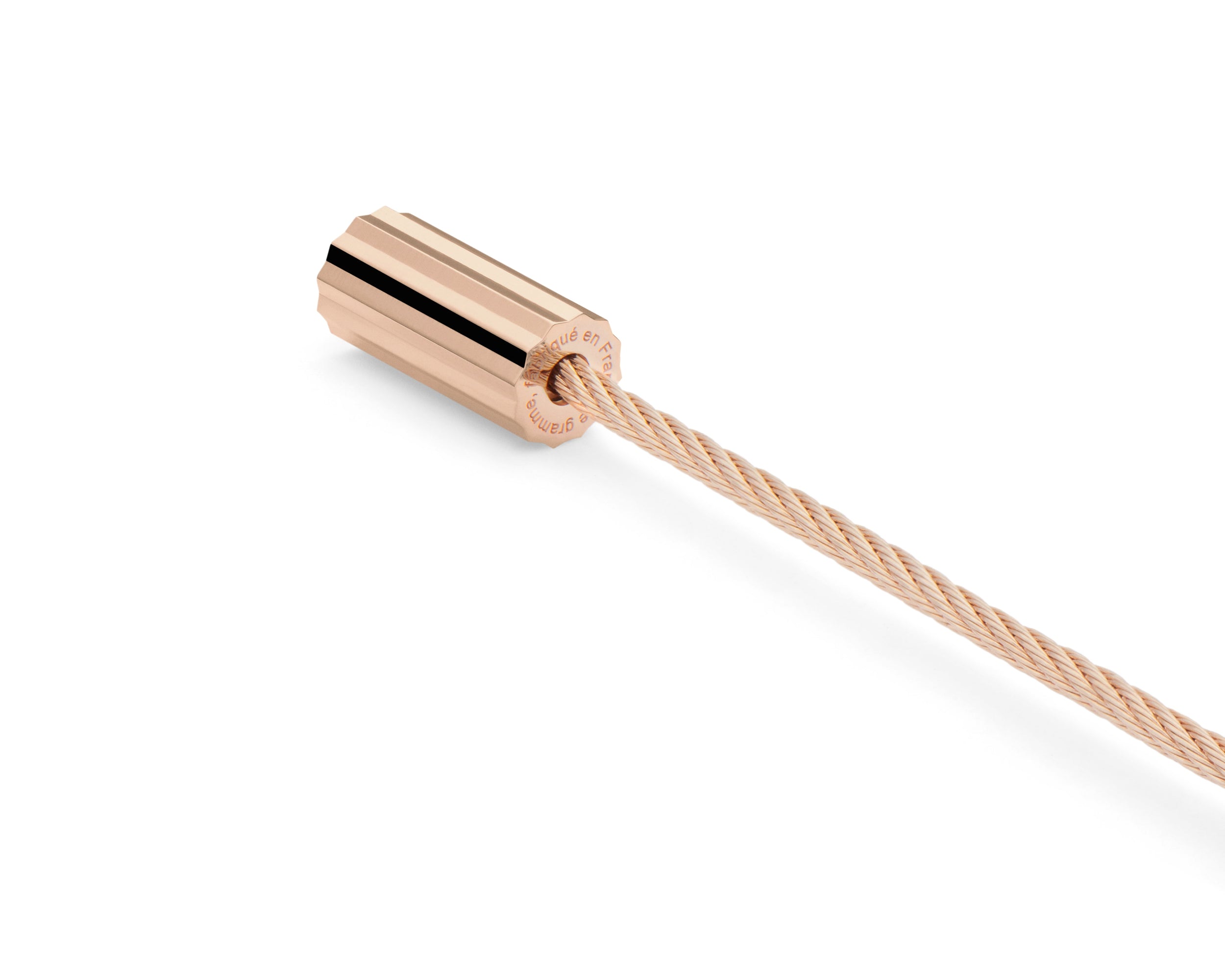 bracelet câble guilloché horizontal le 11g