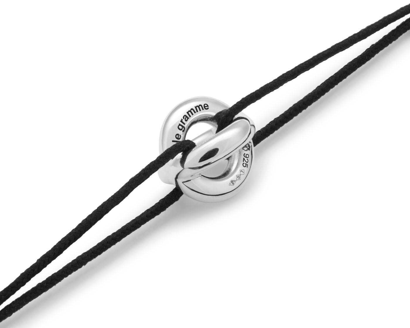 black interlaced cord bracelet 3g
