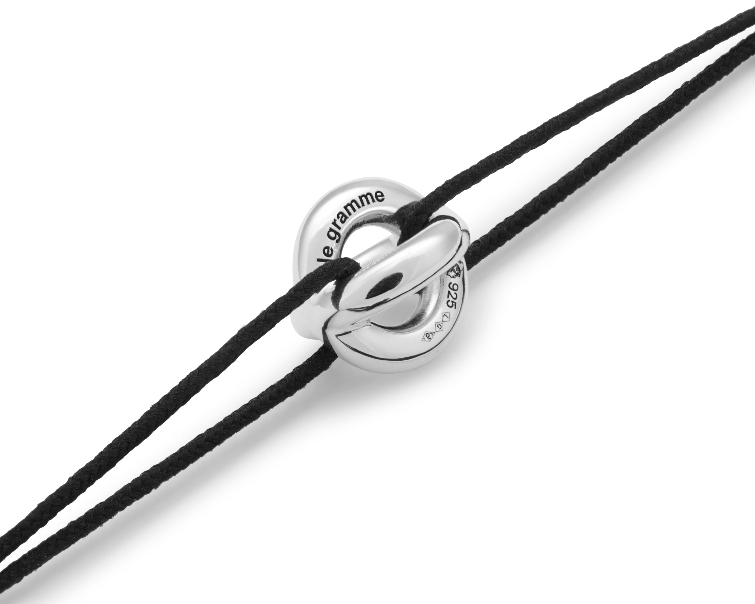black interlaced cord bracelet 3g