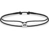 black interlaced cord bracelet 1g