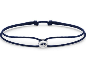 navy blue interlaced cord bracelet 1g