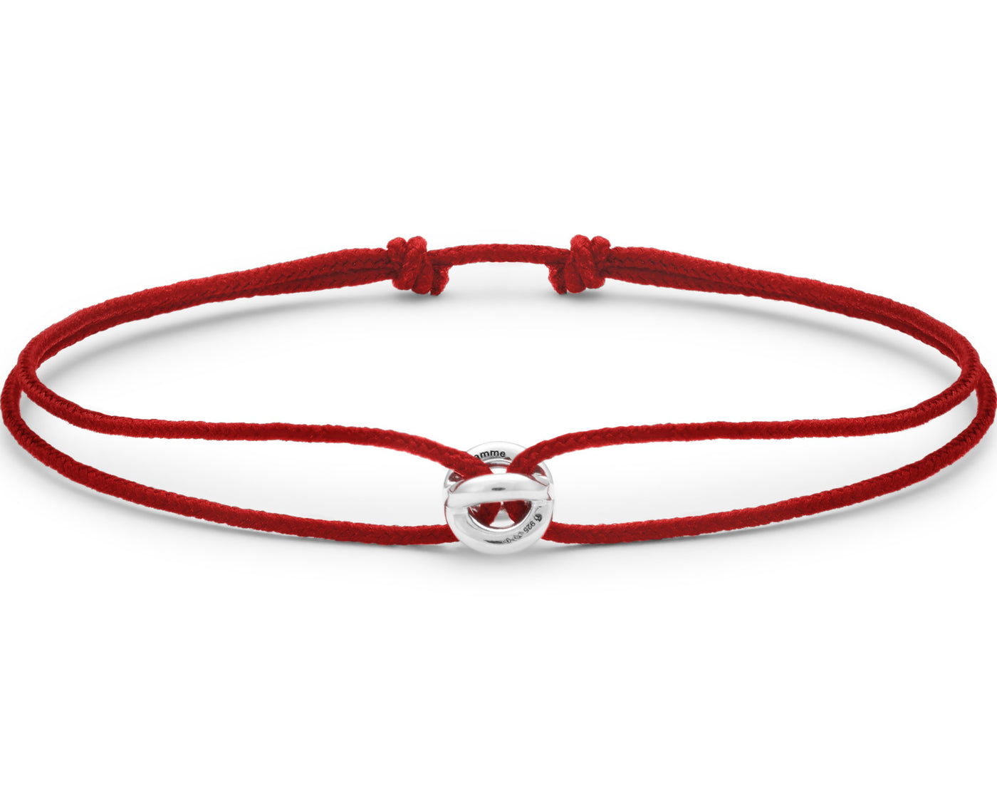 red interlaced cord bracelet 1g
