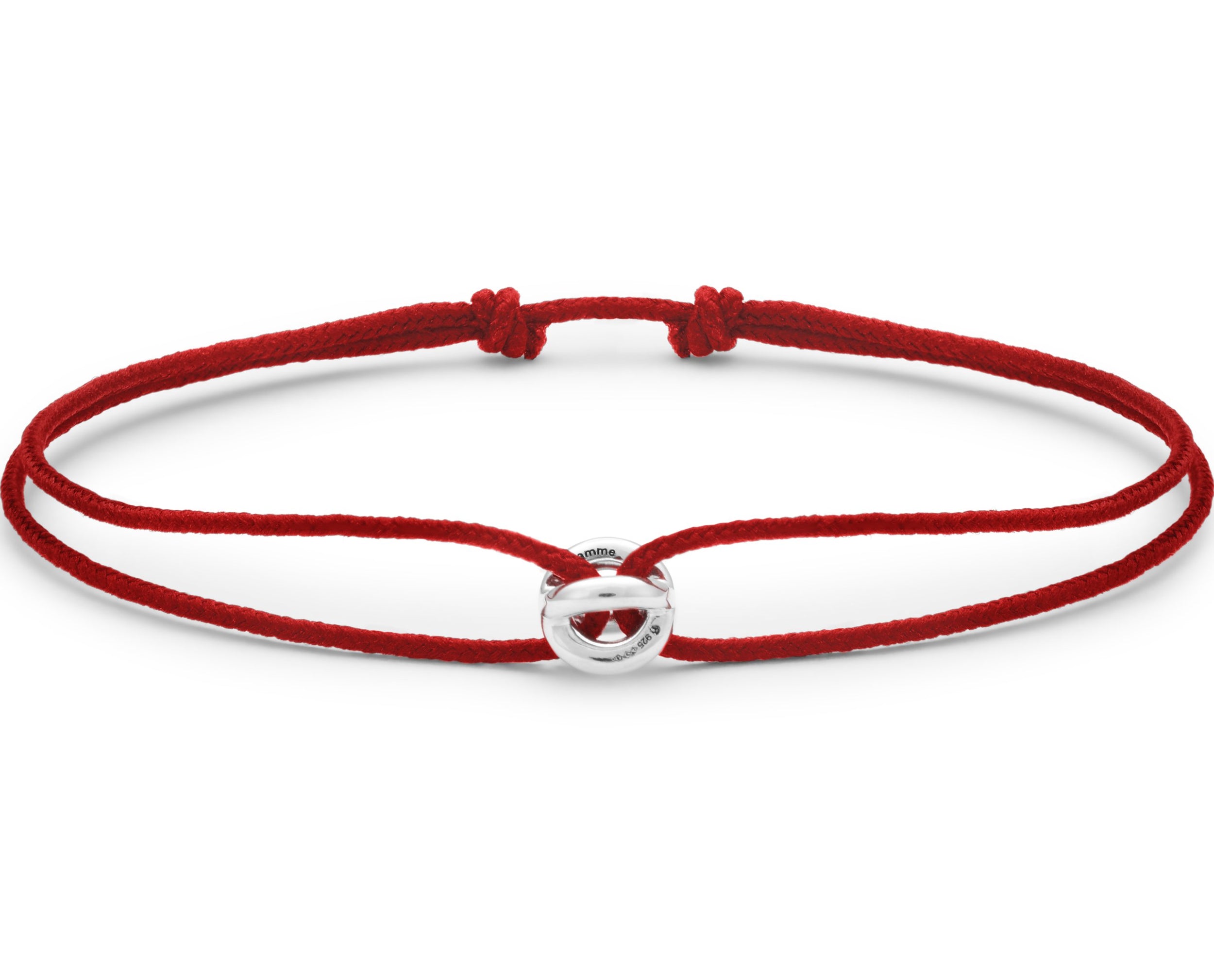 red interlaced cord bracelet 1g