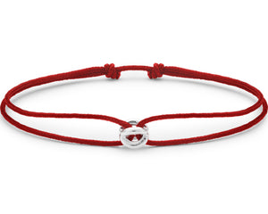 red interlaced cord bracelet 1g