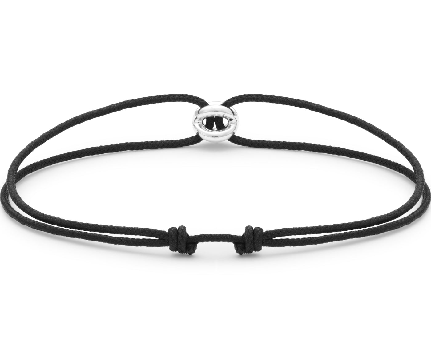 black interlaced cord bracelet 1g