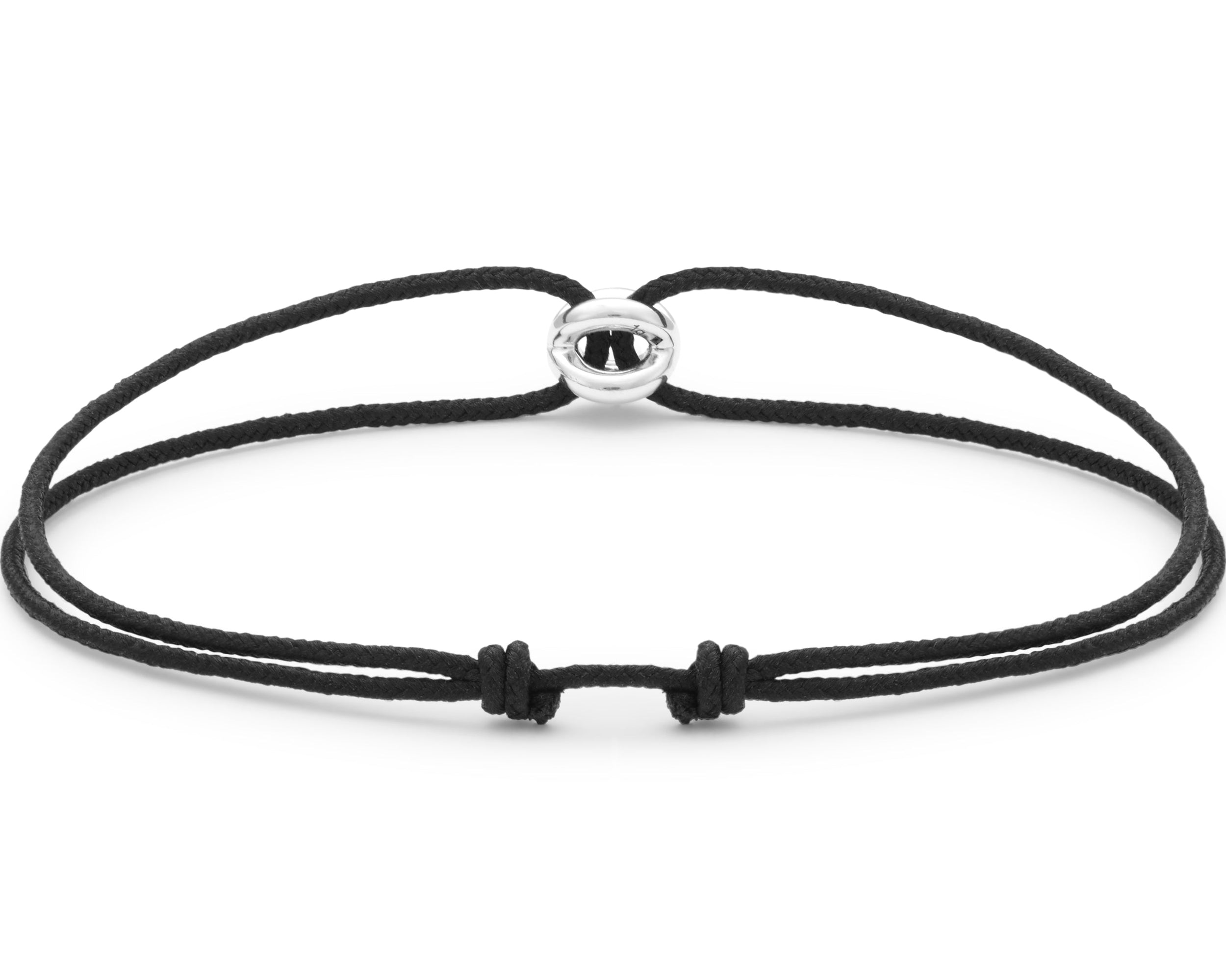 black interlaced cord bracelet 1g