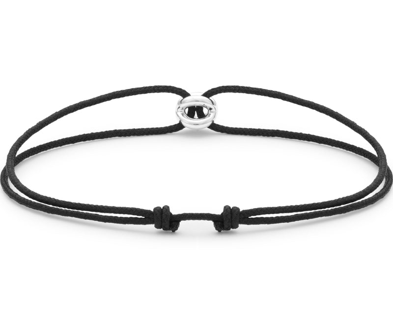 black interlaced cord bracelet 1g