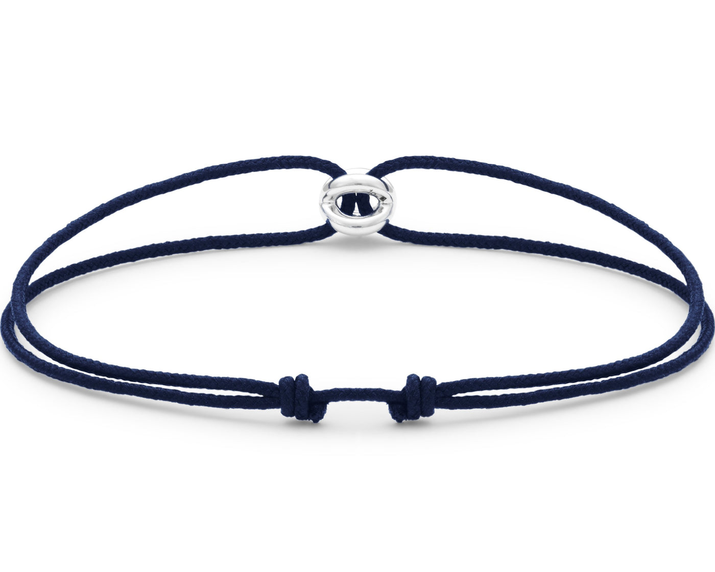 navy blue interlaced cord bracelet 1g