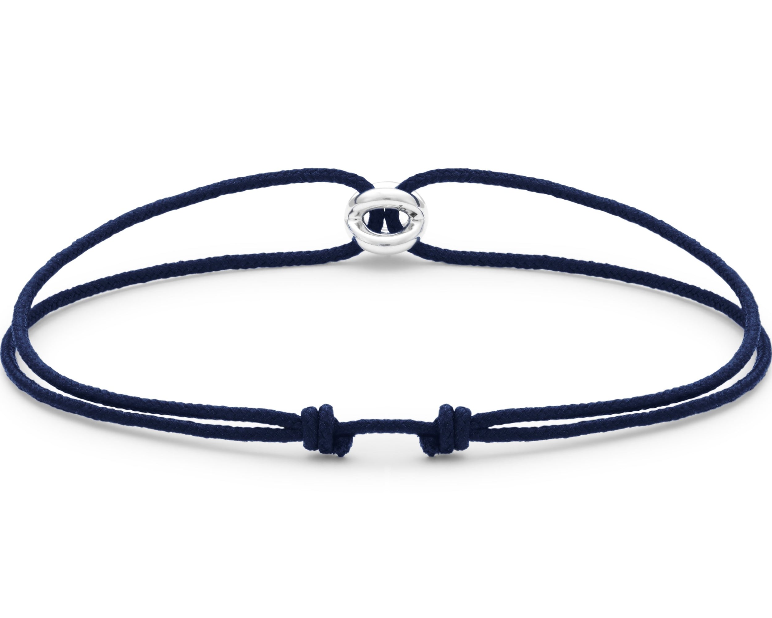 navy blue interlaced cord bracelet 1g