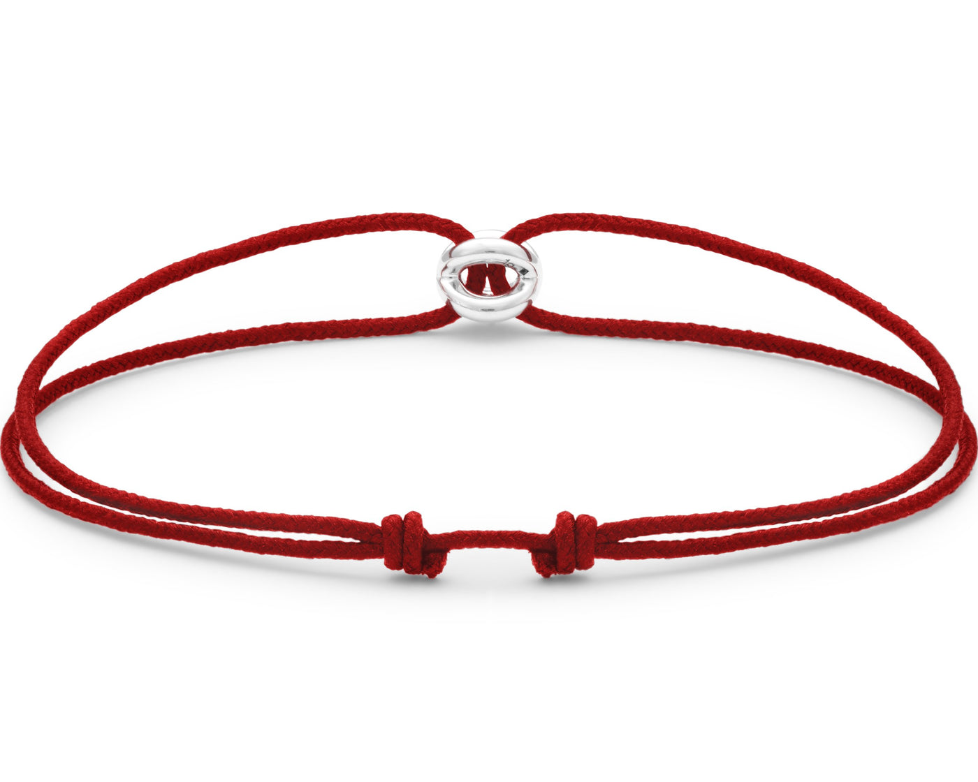 red interlaced cord bracelet 1g