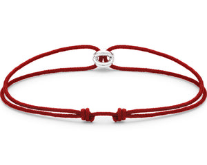 red interlaced cord bracelet 1g