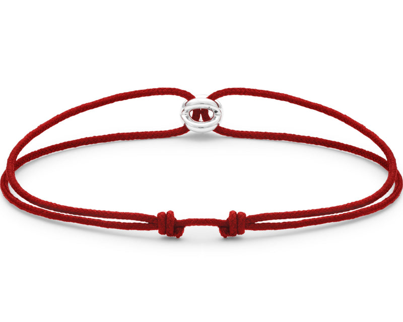 red interlaced cord bracelet 1g