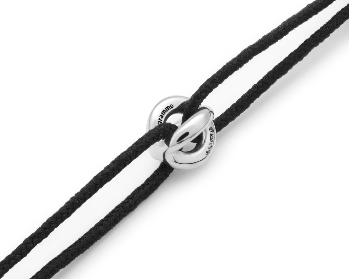 black interlaced cord bracelet 1g