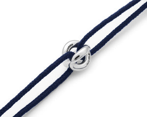 navy blue interlaced cord bracelet 1g