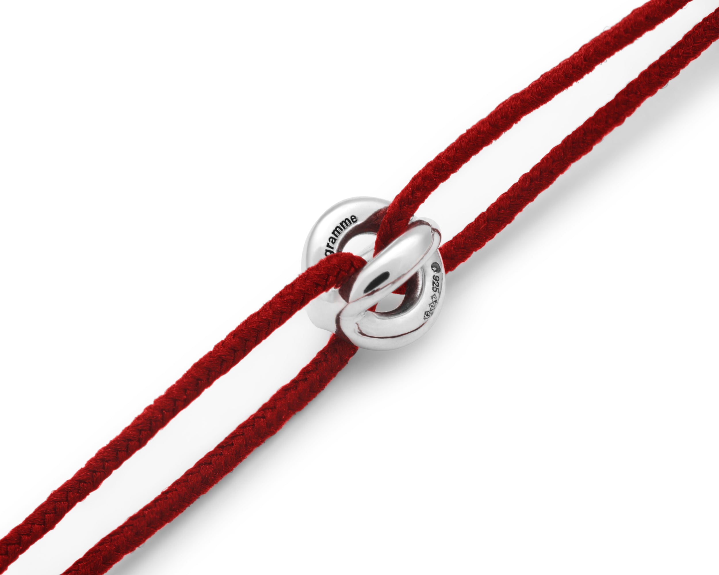 red interlaced cord bracelet 1g
