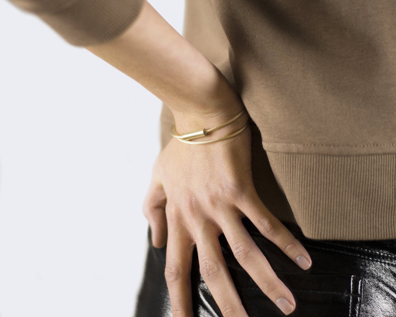 bracelet câble double tour le 15g